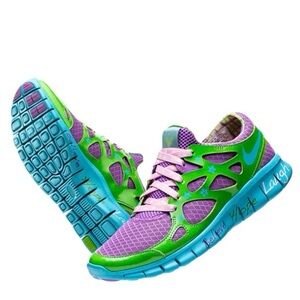 Nike Free Run 2 Doernbecher Women’s Green, Purple, Blue Sneakers Shoes, Size 9